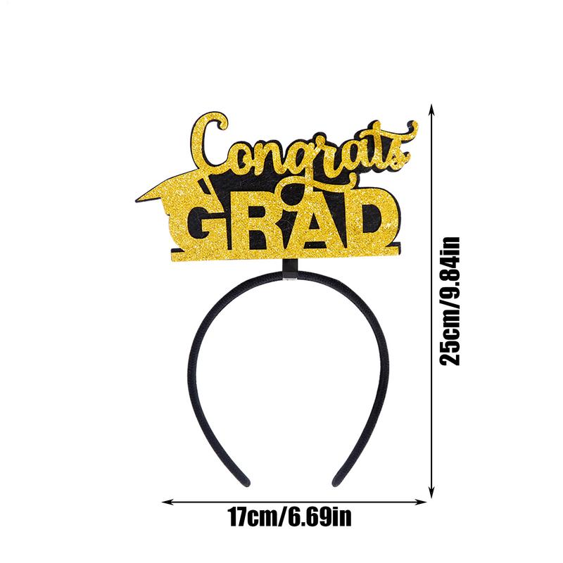 Headband For Graduation Hat 12 Pieces Stylish Graduation Decorations 2025 Costumes & Accessories For College Preschool