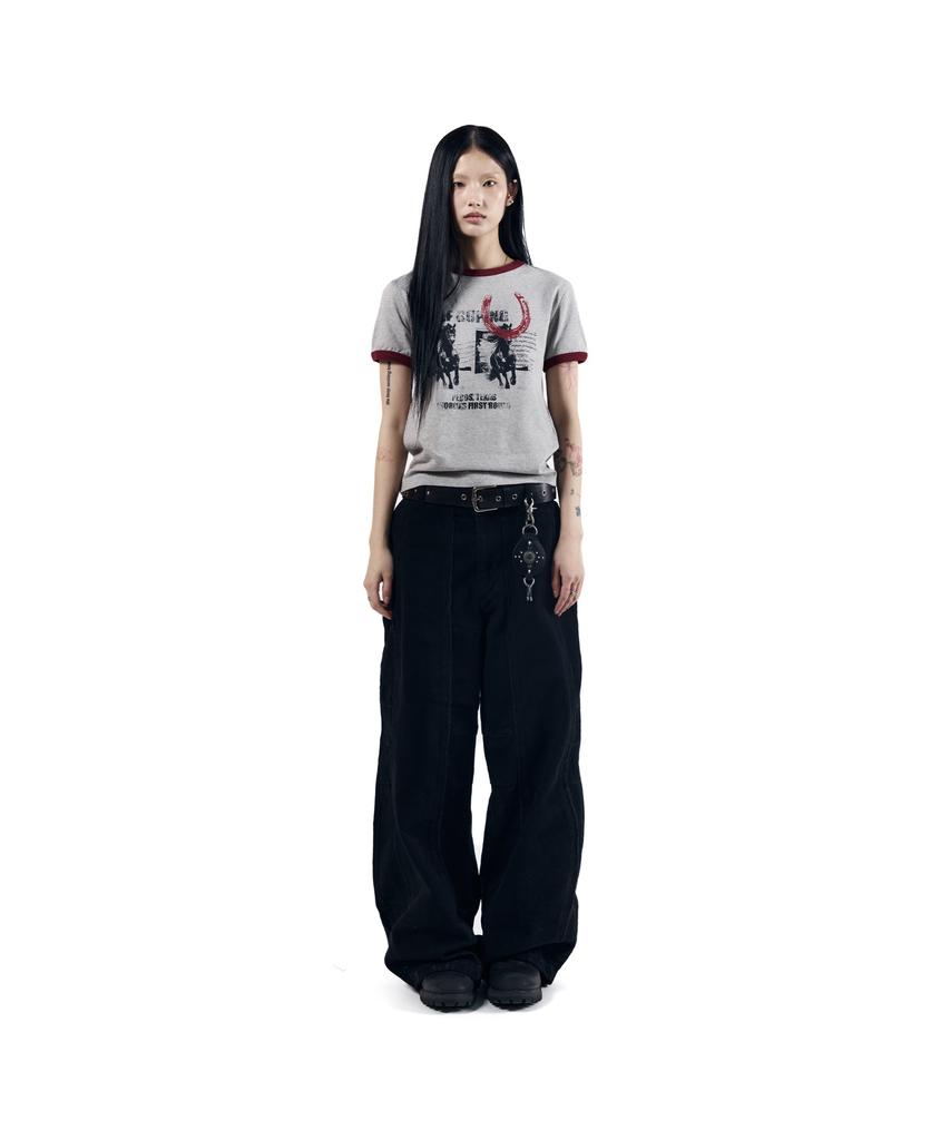 AAKAM Horseshoe Ringer Top (Gray)