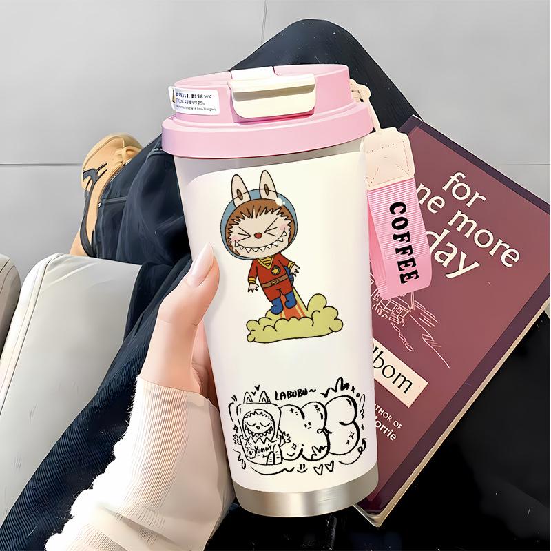 Slámkový hrnek na vodu Velká kapacita 316 Nerezová ocel Vysoká hodnota Termoska na dvojí pití Hrnek na kávu do auta