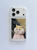 Funny Cat Cute Dog Mirror Protective Phone Case for iPhone 17 Pro 17promax 13 14 15 16 Pro Max Make Up Mirror Shockproof Cover