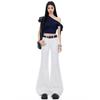 Spring Summer High Waist Stretch Minimal All Match Slim Floor Wide Leg Denim Pants For Ladies Casual Pants Oversize Denim Trousers