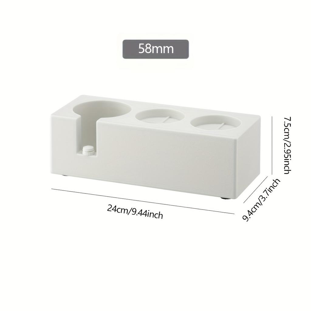 1pc Espresso Tamping Station, Espresso Tamper Mat, Coffee Portafilter Stand For 51/53/58mm Portafilters, Plastic Tamper