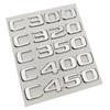 LWC1  3D ABS Chrome Car Trunk Letters Sticker For  C Class C180 C200 C220 C300 C320 C350 C400 C43 AMG Logo Emblem Sticker Accessories