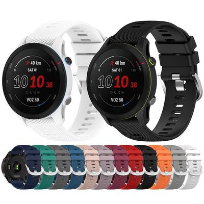 Garmin Forerunner 255 için 22mm kordonlu saat silikon SmartWatch bant bilek kayışı Garmin Forerunner 265 için bilezik