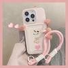 Korean Trojan Bear Love Apple 11promax Mobile Phone Case iPhone11/11/11 Card Bag Lanyard 11 Women
