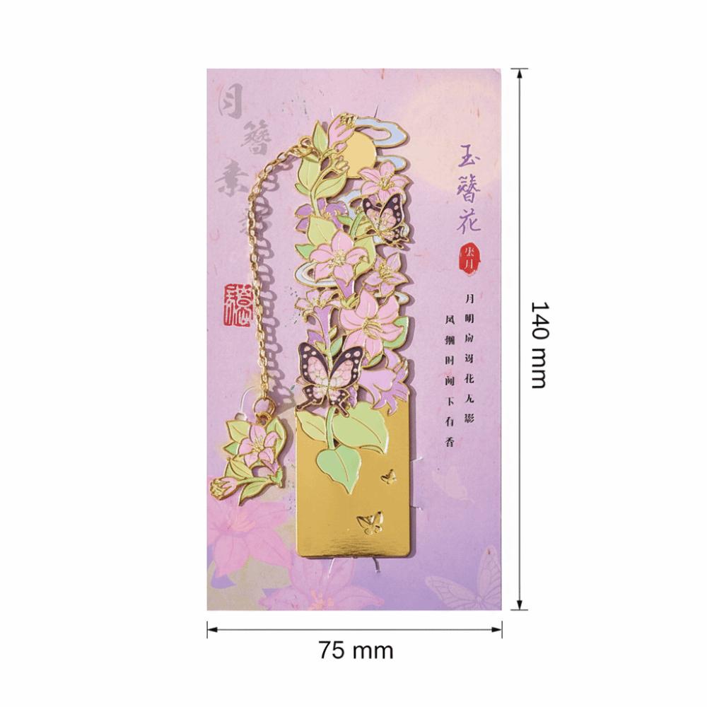 Metal Book Clip Tassel Flower Bookmarks Retro Hollow Bookmarks Student Gift