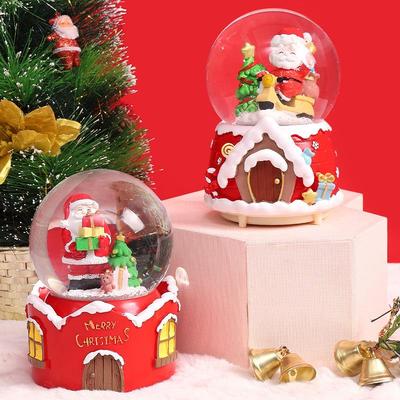 Svítící sněžítko s hudbou Santa Claus - Kreativní vánoční dárek pro spolužáky a stolní ozdoba