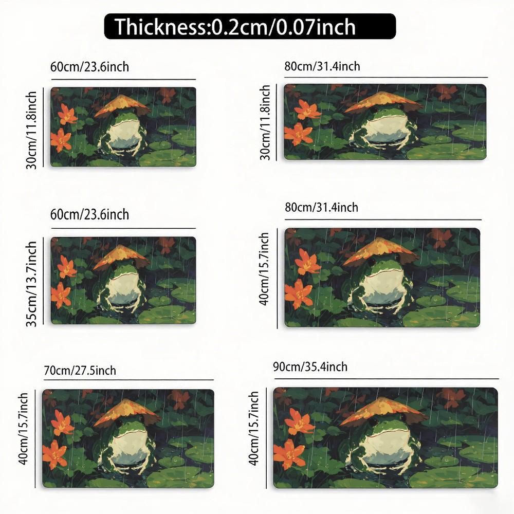 Kawaii Frogs Series Magic Party Game Mat Durable Rubber for MTG&TCG Games 35X60cm Mouse Pad Offices Desk Mats Friendly Design