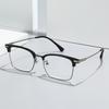 Ultra-Light Pure Titanium Square Business Glasses Frame Myopia Glasses Frame Men'S Models Can Be Matched With Degree Business Men'S Half Frame Glasses
