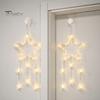 Gift for Holiday Decoration LED Christmas Window Star Decoration, Battery Operated Hanging Warm String Lights Lighted Shaped Light Walls, Windows,