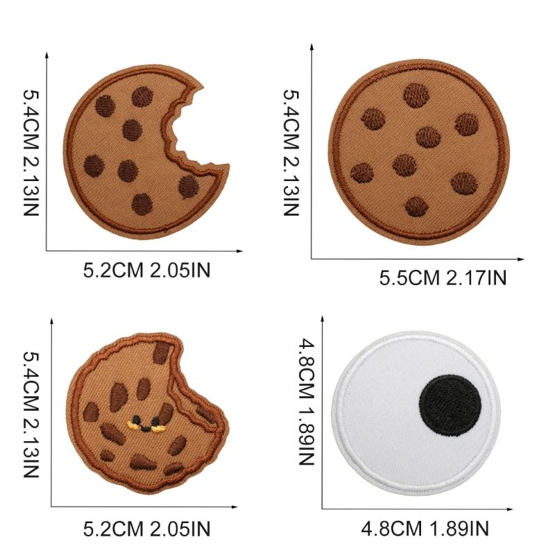 Set of 25 Lovely Cookie Cartoon Embroidery Patches Without Sewing Fabric Decorations for Projects