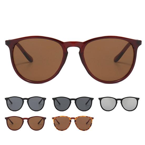 Adult Sunglasses Round Large Frame Ultra-light Classic Anti-slip Sun-resistant Clear Lens Anti-UV Women Men Unisex Sunglasses for Outdoor