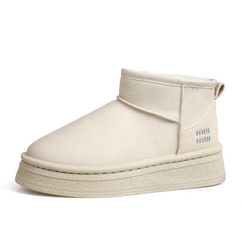 Fashion Women's Snow Boots Winter Slip-on Warm Bread Waterproof Boots Plus Velvet Women's Boots Casual Fashion Cotton Shoes