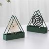 1 Triangular Mosquito Coil Holder - Metal Hanging Ash Collector, Household Summer Decorative Incense Candle Triangular Stand