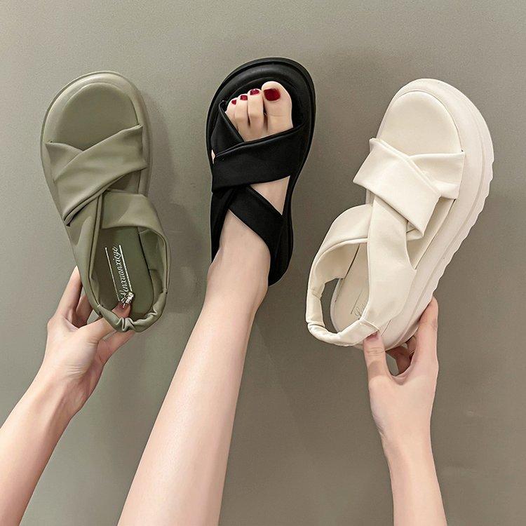 Sports Sandals Women's Summer Soft Sole Lightweight 2025 New Fashion Simple Versatile Platform Casual Women's Shoes