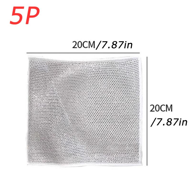 

1/5 шт., салфетка для чистки серебра, полотенце для волшебной посуды, многоразовое антипригарное масляное полотенце для мытья посуды, тряпка для сильного удаления ржавчины, стальная проволока с шариками