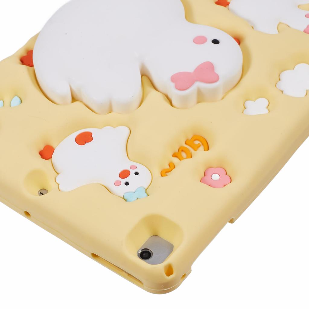 Dla iPada 9,7-calowego (2017)/(2018)/iPad Air (2013)/Etui Silikonowe do Tabletu Air 2 Wzór Kaczuszki 3D Pokrowiec Ochronny z Paskiem na Ramię