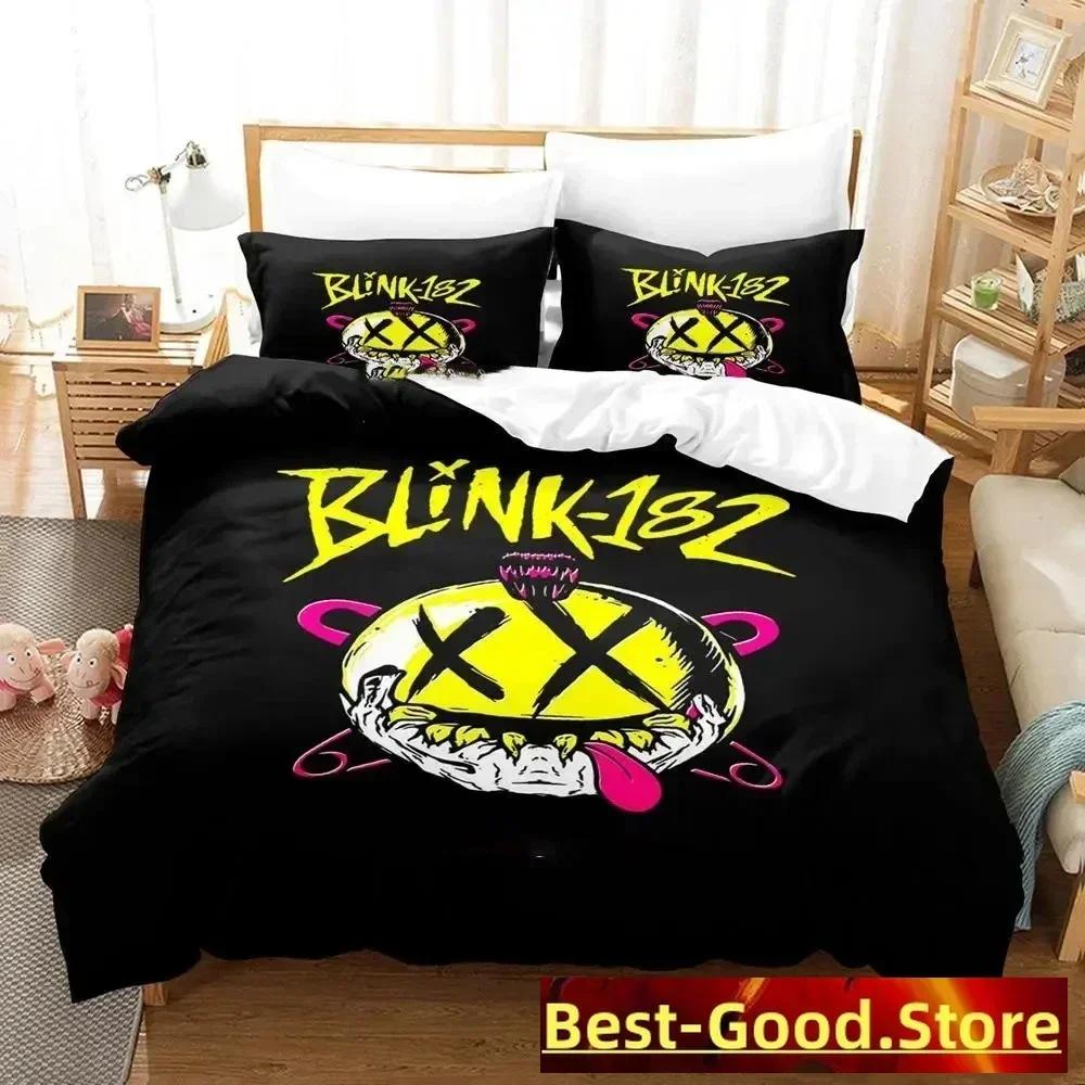 Juego de Cama Impresión 3D Top Blink-182 Niños Jóvenes Niñas Jóvenes Individual Doble Queen King Medidas Suave Funda Nórdica Funda de Almohada Cama Para niños Adulto