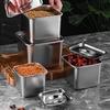 Ruhan Square Stainless Steel 8-Compartment Seasoning Jar