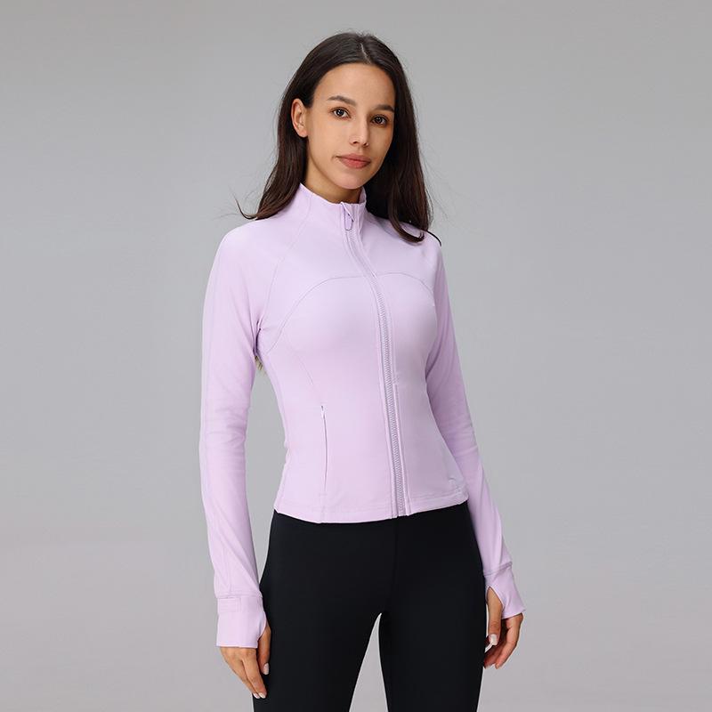 Women's Long-Sleeve Outdoor Running Jacket - Fitness & Yoga Wear