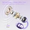 Elegant Touchscreen Clip-On Earbuds, Wireless Open Ear Headphones with 1.3" Color Display, Bluetooth 5.4, 50H Playtime, Ultra-Light 4.1g, IPX5