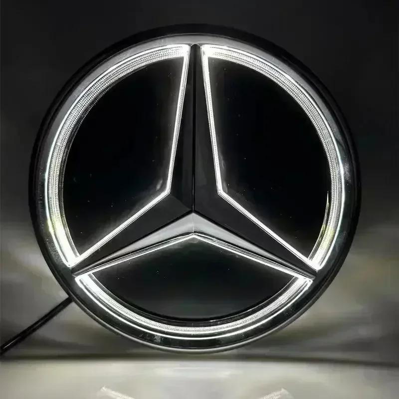 Car Front Grill Logo Light mirror face LED Badge Emblem Luminous Decorative Light For Mercedes Benz W213 E-Class