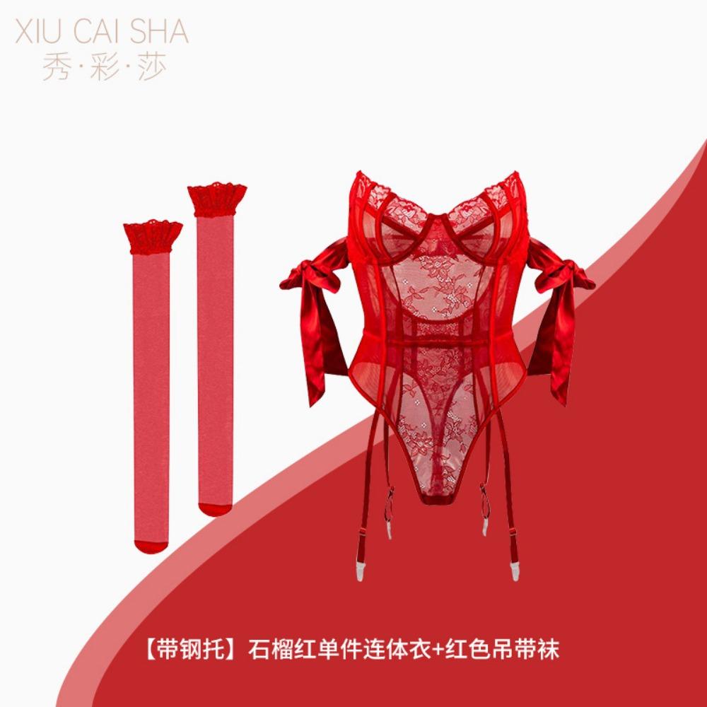 Sexy Pajamas, Sexy Lace Underwear, Shaping Clothes, Pure Desire Transparent Bed, Purple Onesie, Women's Steel Tray, War Robe