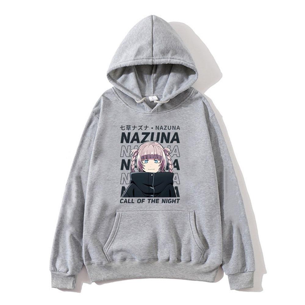 Anime Hoodies Call of The Night Yofukashi No Uta Print Unisex Women Fashion Oversized Sweatshirts Hoodie Harajuku Pullover Clothing