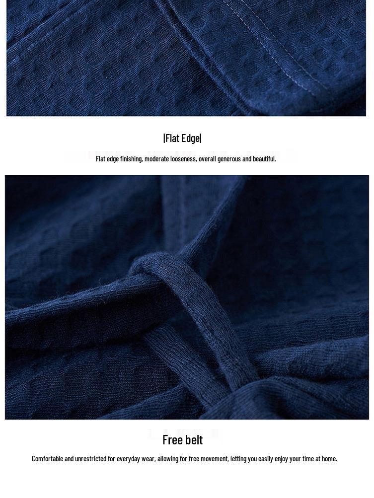 Unisex Long Sleeve Bathrobe - Spring/Autumn Solid Color