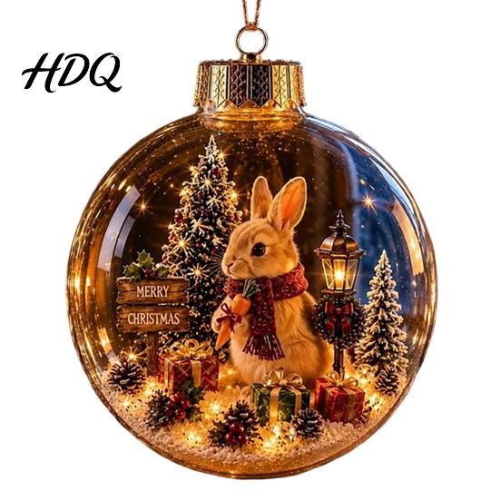 Decorative Ornaments for Home Glowing Christmas Story Ornament Mini Holiday Scene In Ball Light Up Hanging Baubles Clear Plastic Ball Xmas