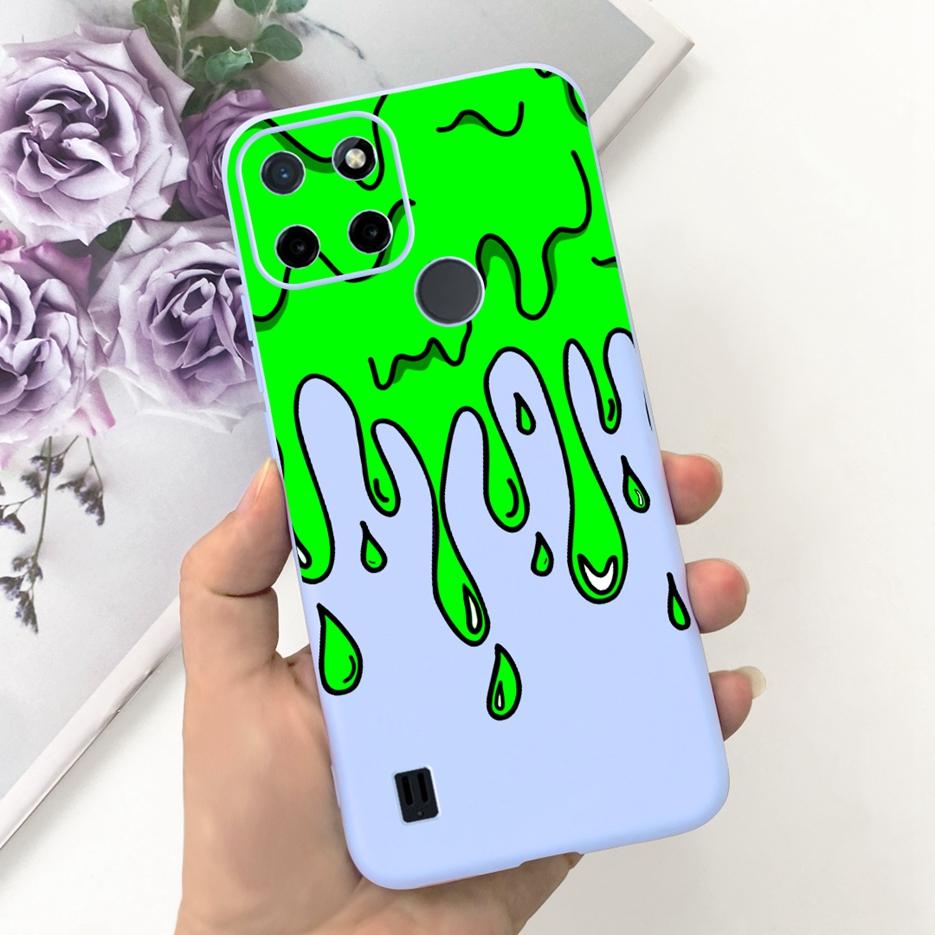 For Realme C21Y Case Realme C25Y Stylish Candy Painted Cover Soft Silicone Phone Case For Realme C21 C 21 Y C25Y RealmeC21 Shell