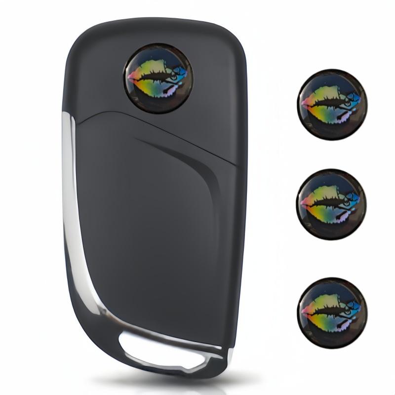 2 pieces - Lipprint Love Style Car Badge Stickers, suitable for all car decoration accessories