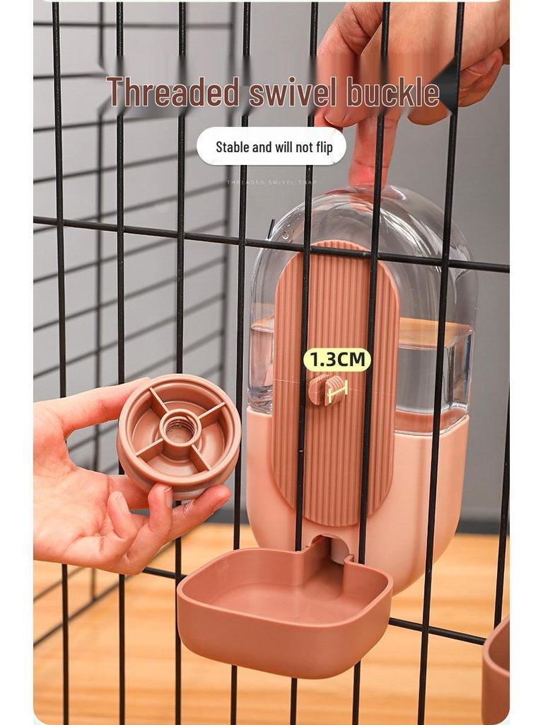 Hanging Pet Water Fountain and Feeder for Cats and Dogs