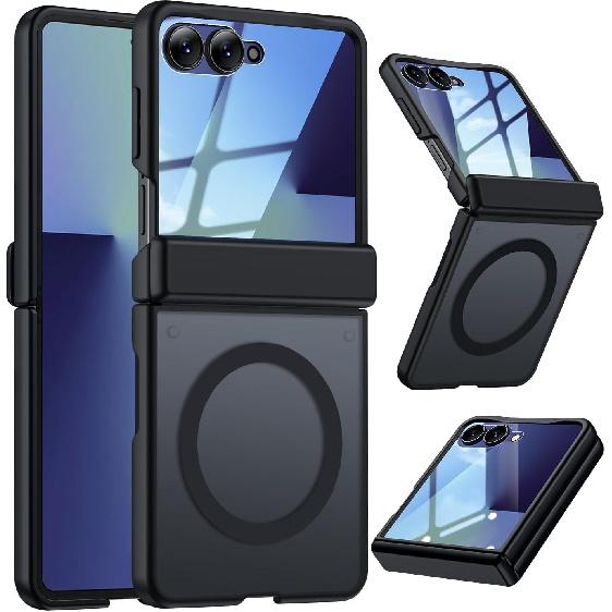 Suitable for Samsung ZFlip 20% Off Foldable Phone Case with Matte Skin Feel, Zflip7 Magnetic Protective Cover, Full Cover with Integrated Film
