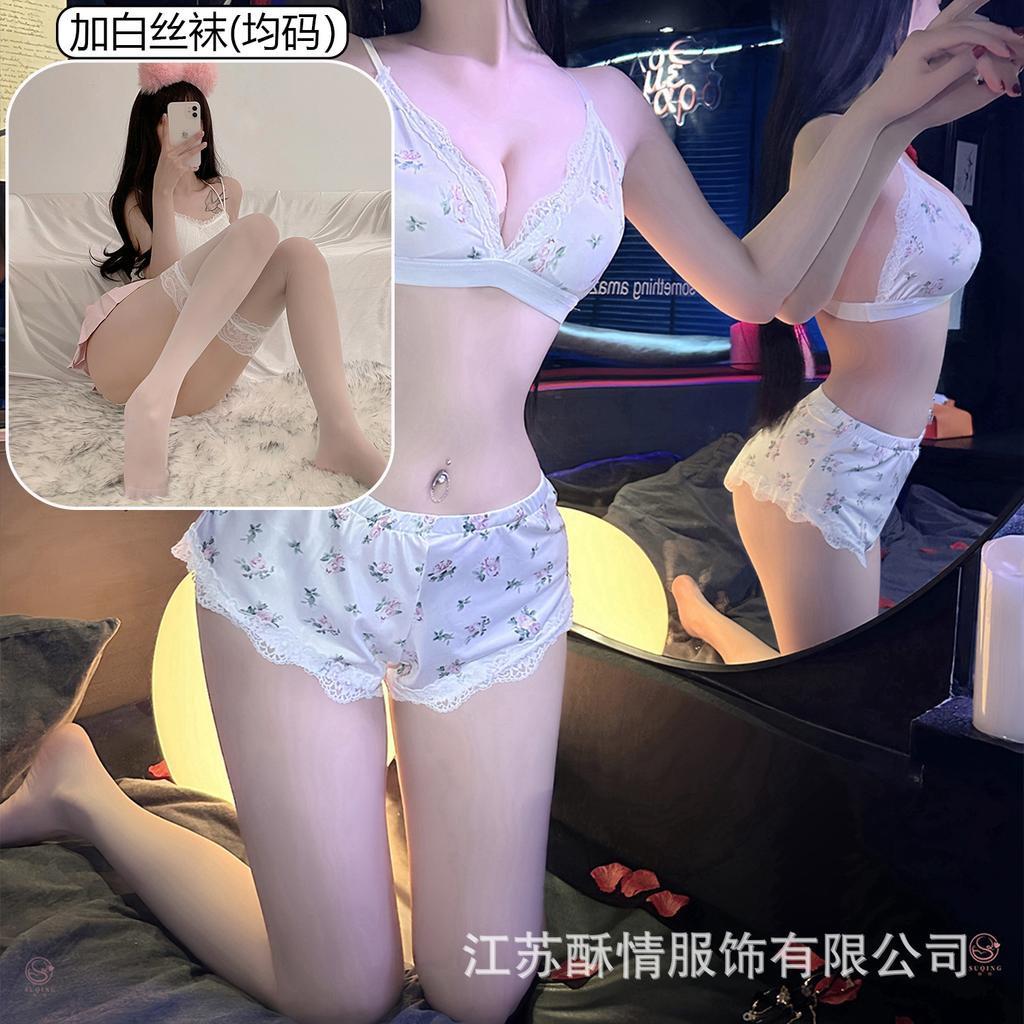 Sexy underwear small floral contrasting lace splicing sexy low-cut pure desire suspender hip lace lace