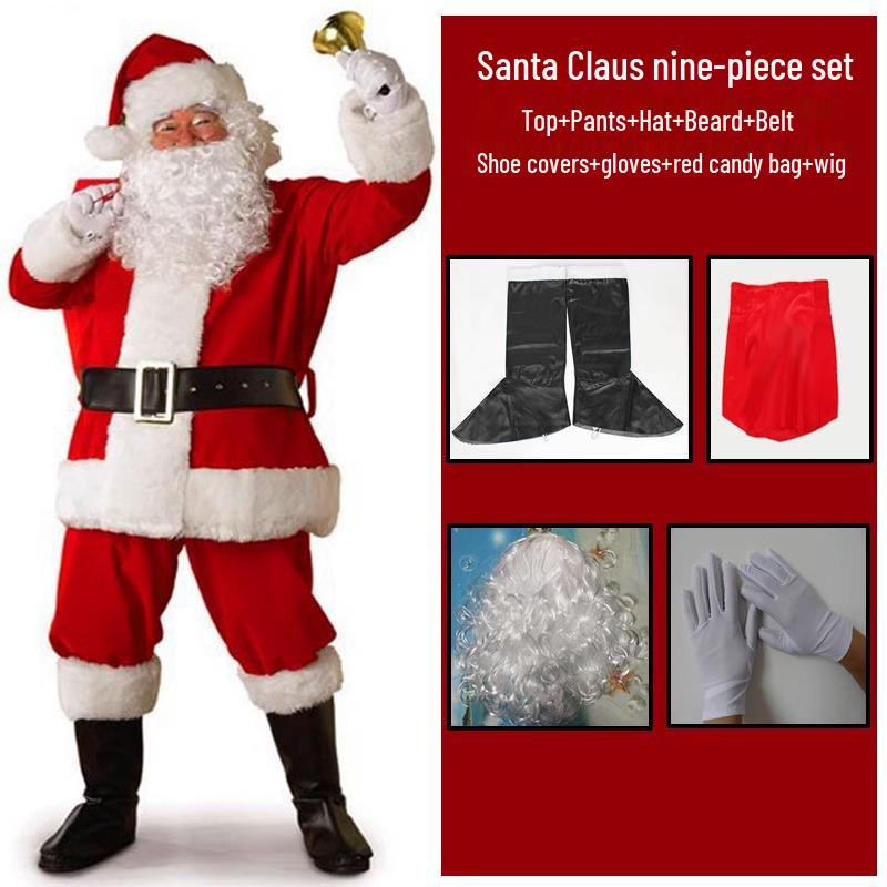 Men's Santa Claus Costume Set for Christmas & New Year's Eve Cosplay Parties