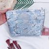 French Retro Artisanal Cosmetic Organizer With Silk Fabric For Women