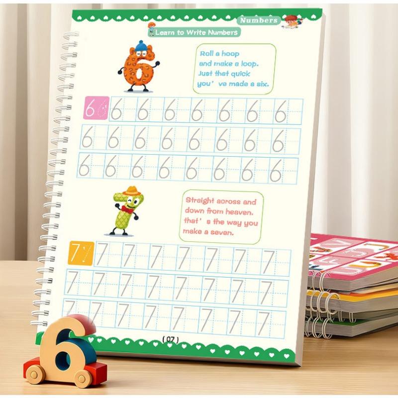 Kids Early Education English Groove Copybook For Children Alphabet Number Drawing Practice