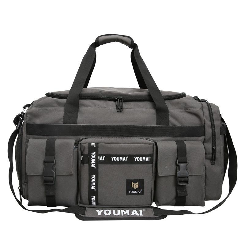 Travel bag large capacity high sense high value fitness bag dry and wet separation light backpack men's messenger bag