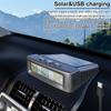 Tire Pressure Monitoring System, Solar Tire Pressure Monitor with 4 External Sensors, Voice Alarm, Real-time Display Temperature Pressure 0-5 Bar for