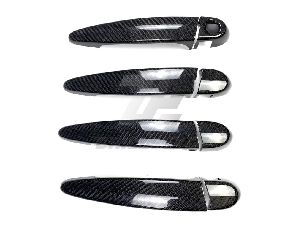 8pcs/set Auto Dry Carbon Fiber Door Handle Trim Cover for BMW F30 F80 F36 F10
