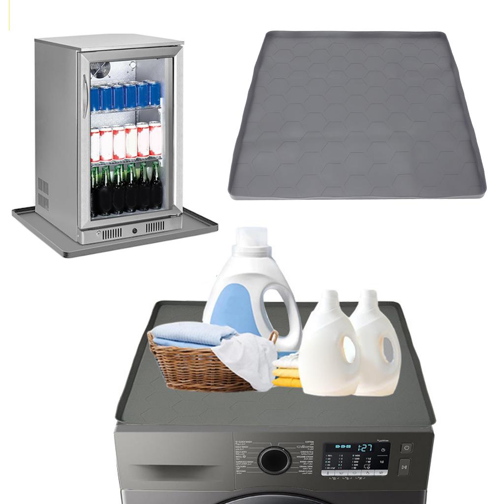 Fridge Silicone Mat Professional Scratch Resistance Leakage Proof Under Washing Machine Mat for Washing Machine Dryer Refrigerator