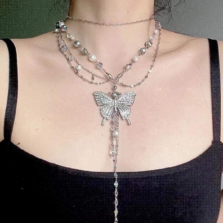 Chic Necklace for Women Body Chain Waist Chains Belt with Butterfly Pendant