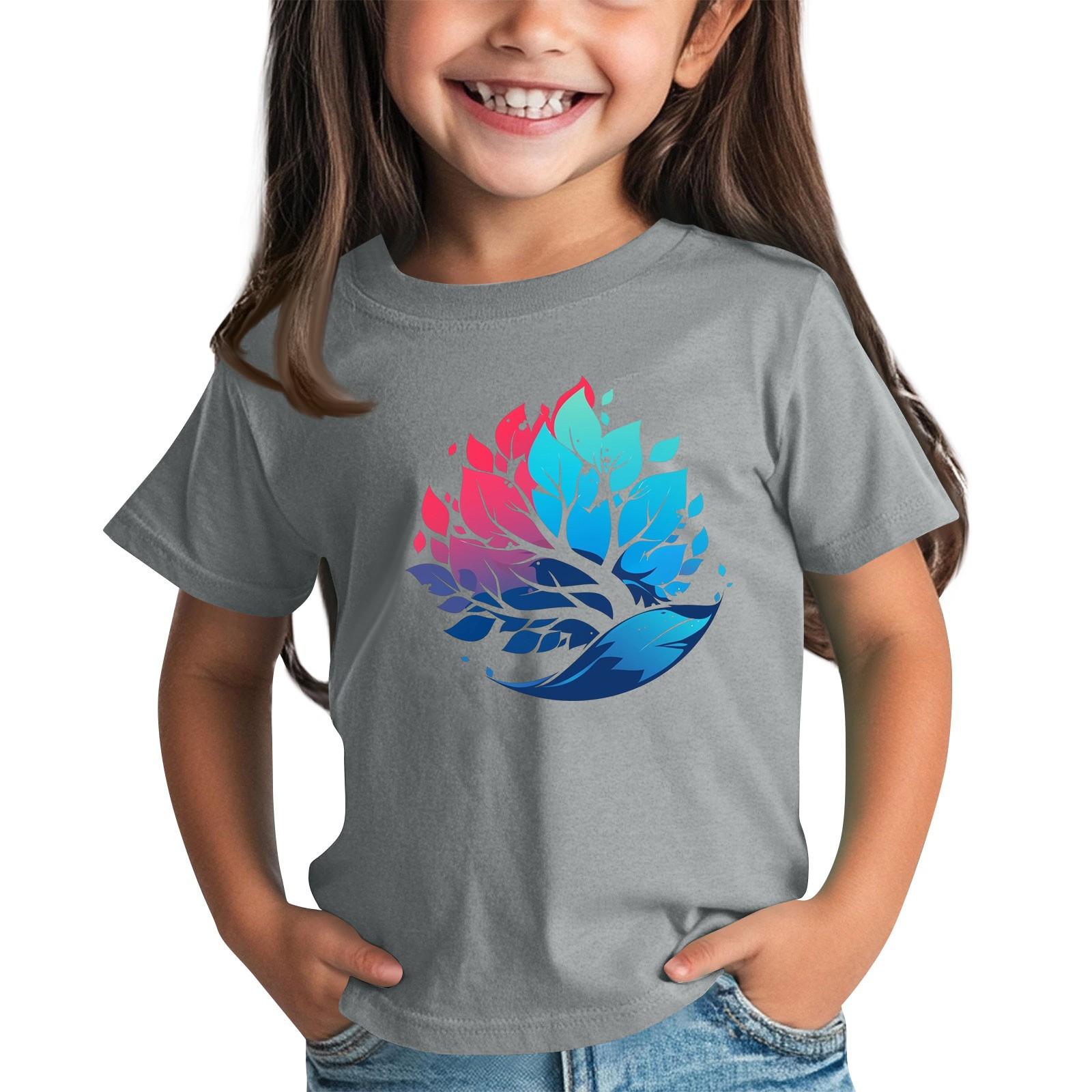 

Детская модная повседневная футболка с круглым вырезом и короткими рукавами 120