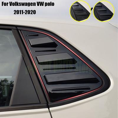 For VW POLO 2011- Rear Windows Triangle Blinds Cover Stickers Exterior Car Window Decoration Car Modification