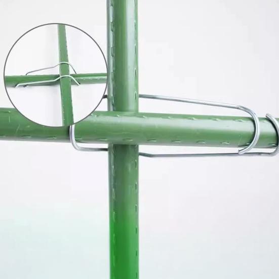 50 Pcs Steel Wire Connecting Buckles for Bamboo Canes Reusable Trellis Clips Pipe Connectors Garden Clips