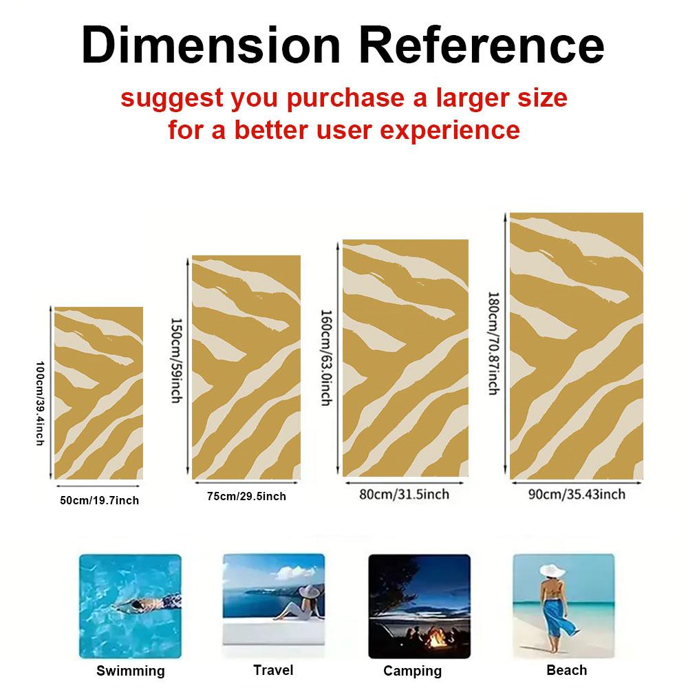 White Patterns on Yellow Quick Drying Bath Towel Microfiber beach towel light weight swimming camping yoga beach out