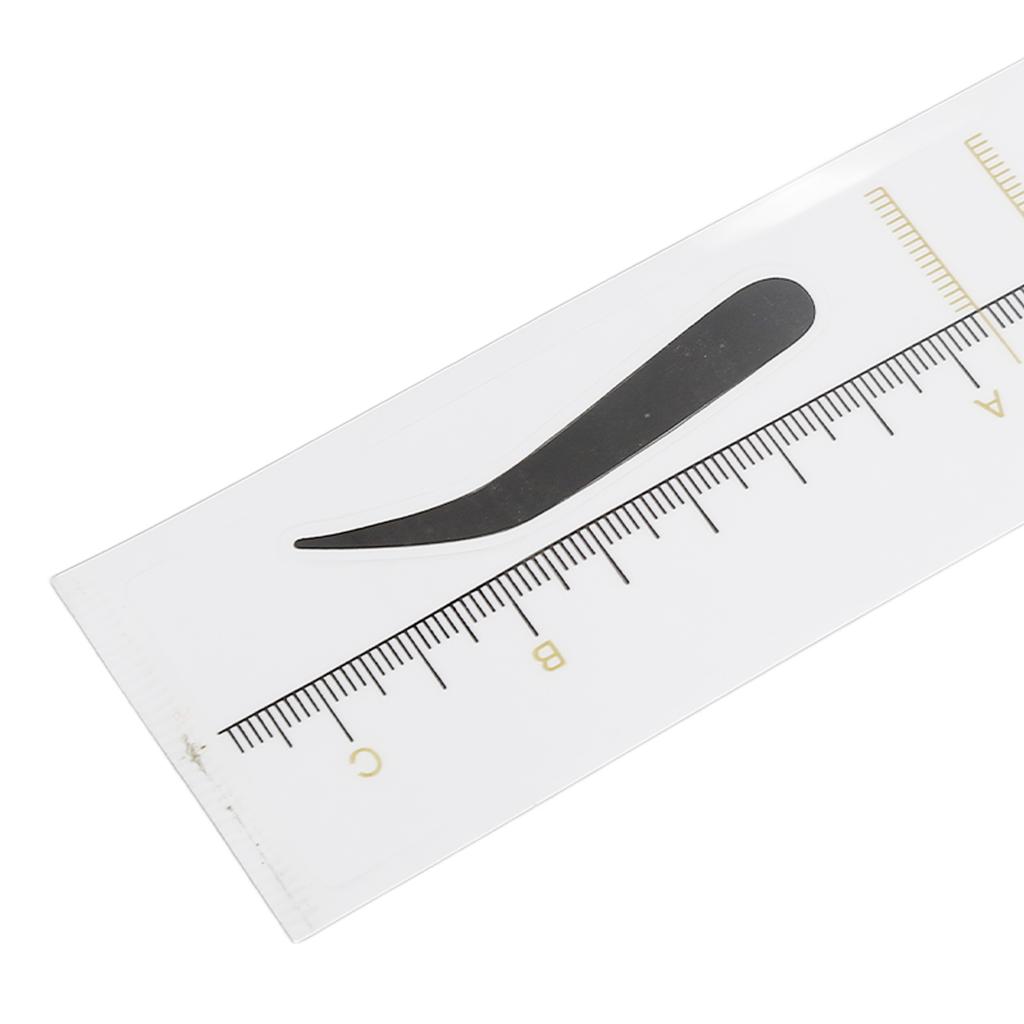 100Pcs Disposable Eyebrow Template Ruler Sticker Adhesive Easy To Use Eyebrow Stencil Microblading Ruler for Home