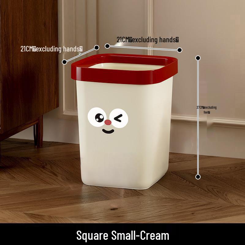 High-Capacity Cute Trash Can with Lid for Kitchen, Bedroom, Bathroom, and Living Room
