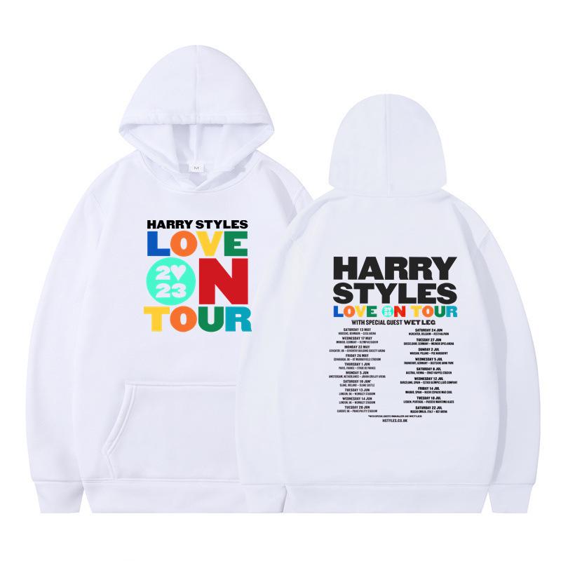SS26 New Arrivals: Harry Styles Print Unisex Loose Casual Fleece-Lined Hoodie